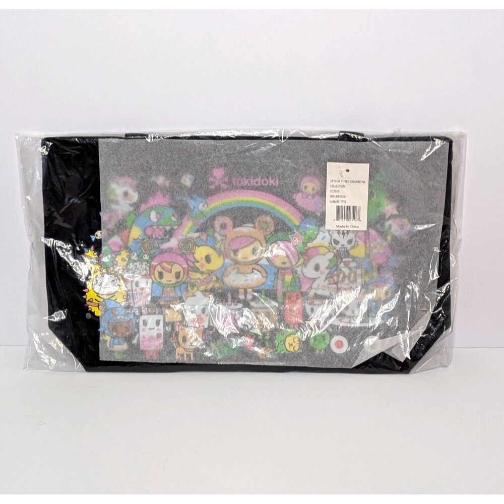 Tokidoki Black Graphic Tote Bag From SDCC Exclusive New Sealed